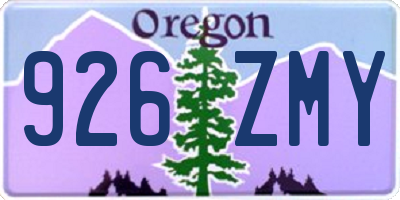 OR license plate 926ZMY