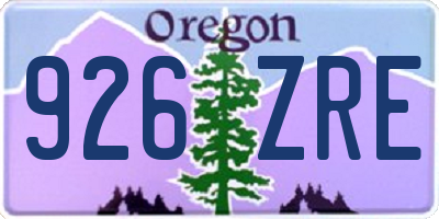 OR license plate 926ZRE