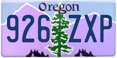 OR license plate 926ZXP