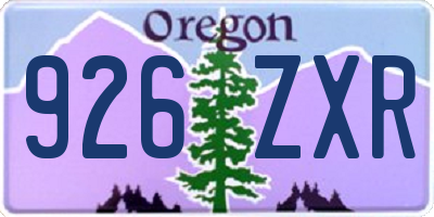OR license plate 926ZXR