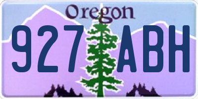 OR license plate 927ABH