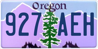 OR license plate 927AEH