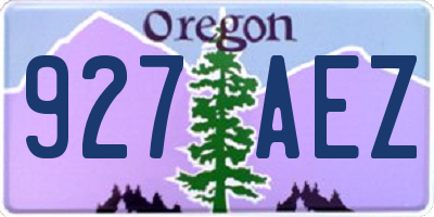 OR license plate 927AEZ
