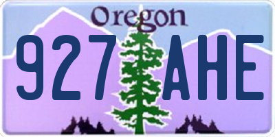 OR license plate 927AHE