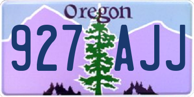 OR license plate 927AJJ
