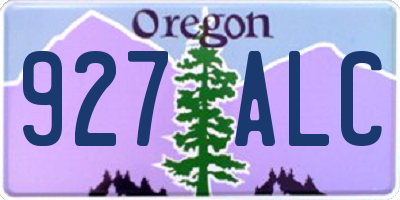 OR license plate 927ALC