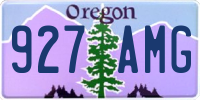 OR license plate 927AMG