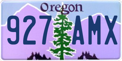 OR license plate 927AMX