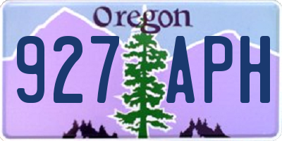OR license plate 927APH