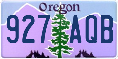 OR license plate 927AQB