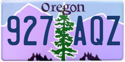 OR license plate 927AQZ