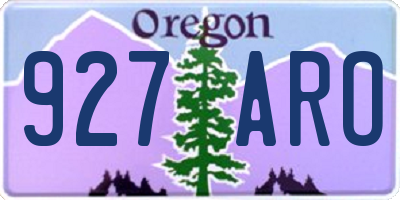 OR license plate 927ARO