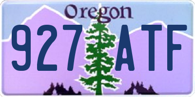 OR license plate 927ATF