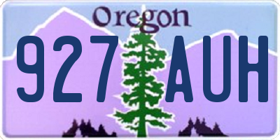 OR license plate 927AUH