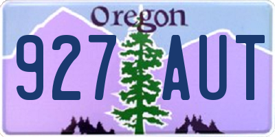 OR license plate 927AUT
