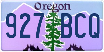 OR license plate 927BCQ