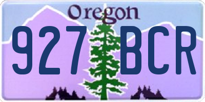 OR license plate 927BCR