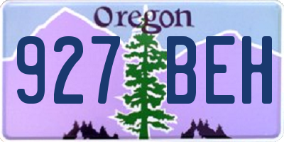 OR license plate 927BEH