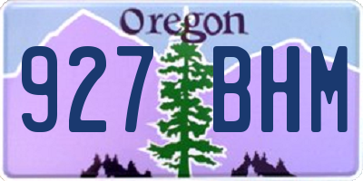 OR license plate 927BHM