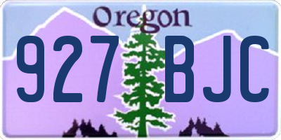 OR license plate 927BJC