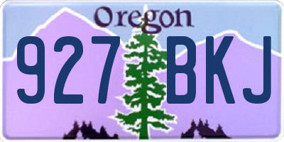 OR license plate 927BKJ