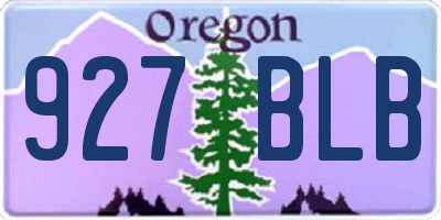 OR license plate 927BLB