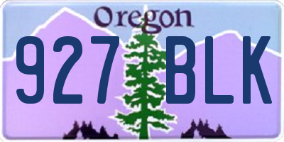 OR license plate 927BLK