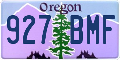 OR license plate 927BMF