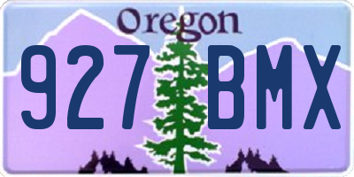 OR license plate 927BMX
