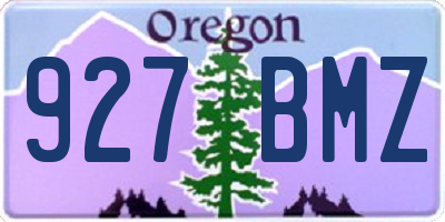 OR license plate 927BMZ