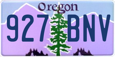 OR license plate 927BNV
