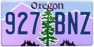 OR license plate 927BNZ