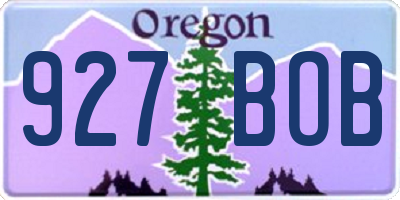 OR license plate 927BOB