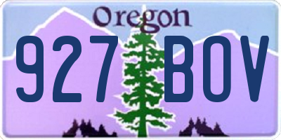 OR license plate 927BOV