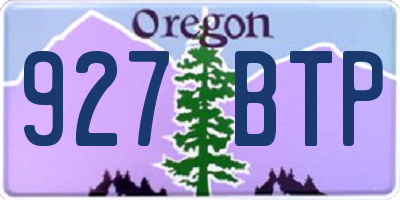 OR license plate 927BTP