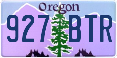 OR license plate 927BTR