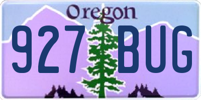 OR license plate 927BUG