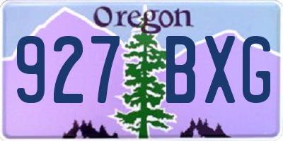 OR license plate 927BXG