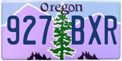 OR license plate 927BXR