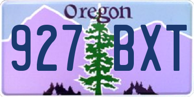 OR license plate 927BXT