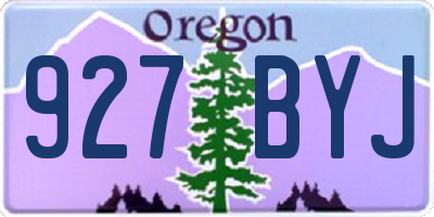 OR license plate 927BYJ