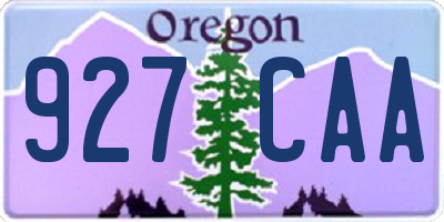 OR license plate 927CAA
