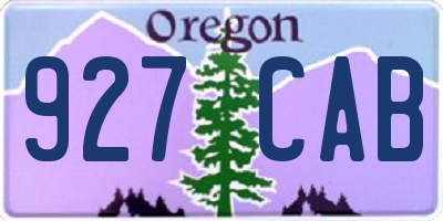 OR license plate 927CAB