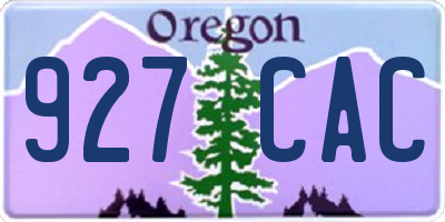 OR license plate 927CAC