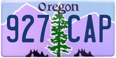 OR license plate 927CAP