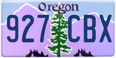 OR license plate 927CBX
