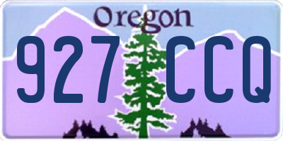 OR license plate 927CCQ