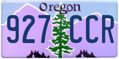 OR license plate 927CCR
