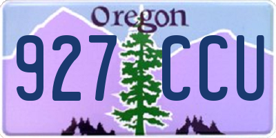 OR license plate 927CCU