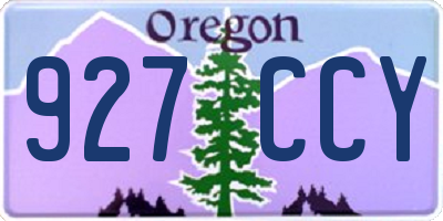 OR license plate 927CCY